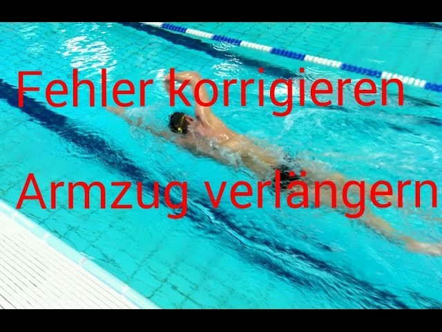 Perfekt Kraul schwimmen: Fehler verbessern - Armzug verlängern mit Kraul Schleifzug