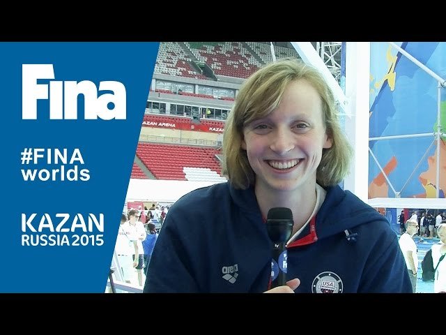 Katie Ledecky Q&A in Kazan (RUS)