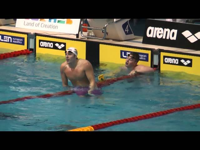 Men's 100m Breastroke Final European Short Course Swimming Championships - Netanya 2015