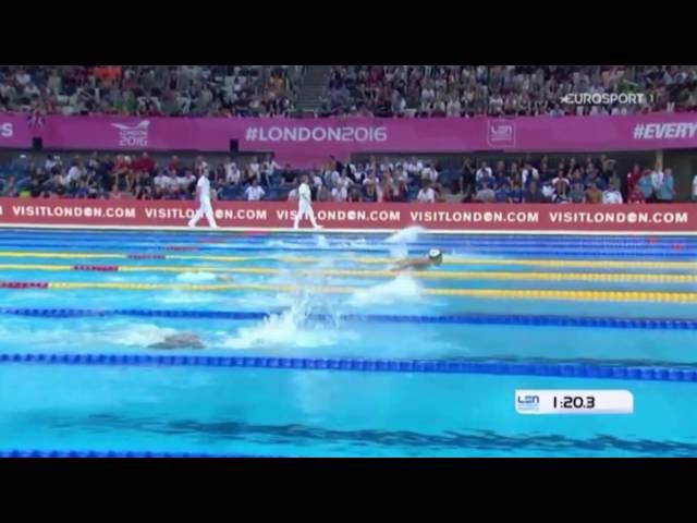 Franziska Hentke Wins Women's 200m Butterfly Final LEN European Swimming Championships London 2016