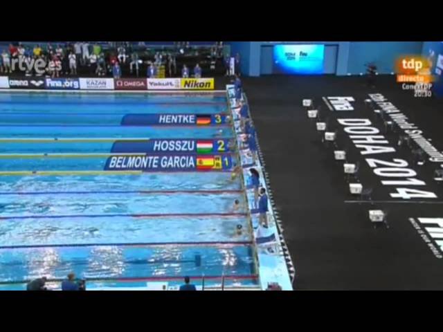 Doha 2014 World Championships. FINAL Women's 200m Butterfly. World Record Mireia Belmonte