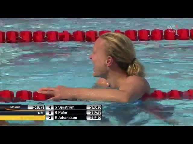 Sarah Sjöström shatters the world record on 50m butterfly