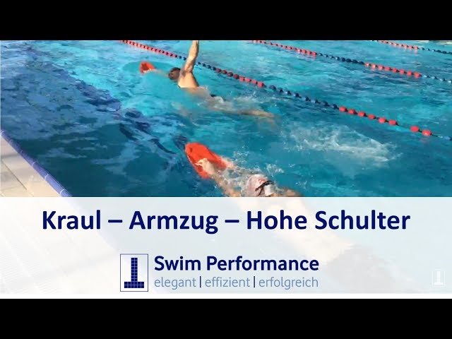 Kraul Armzug - Hohe Schulter / beschleunigte Druckphase