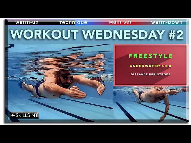 Freestyle swimming workout. Underwater kick / distance per stroke. Workout Wednesday #2