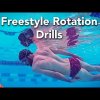 Swimming freestyle rotation drills. How to swim front crawl smoother